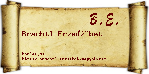 Brachtl Erzsébet névjegykártya